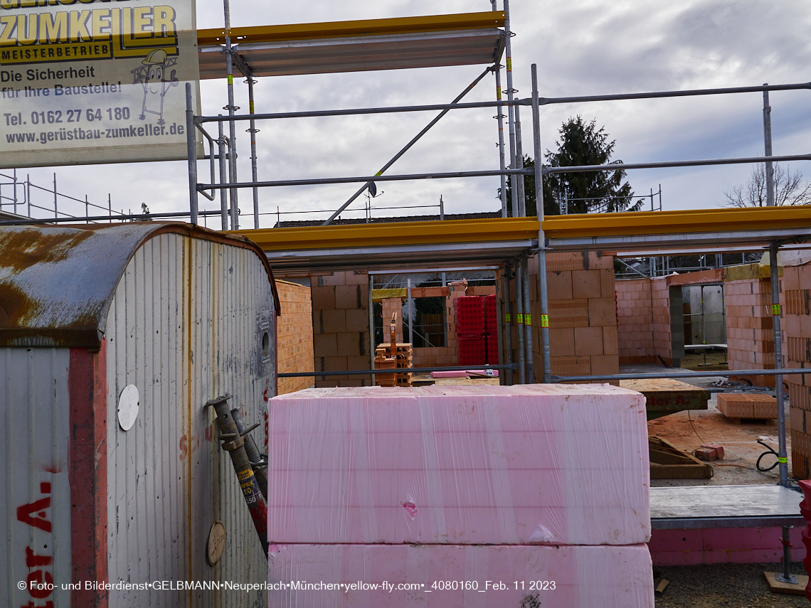 11.02.2023 - Baustelle Niederalmstraße 16 in Neuperlach